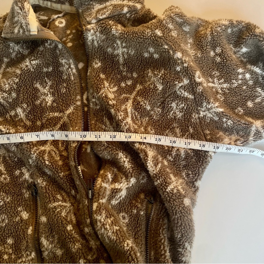 Vintage Columbia Taupe Zip Up Fleece Sweater, S - Picture 2 of 4